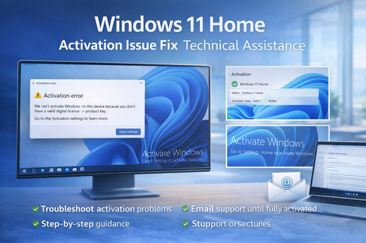 Windows 11 Home – Activation Issue Fix (Technical Assistance)