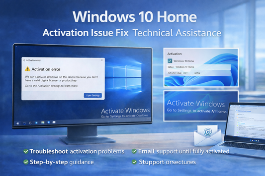 Windows 10 Home – Activation Issue Fix (Technical Assistance)