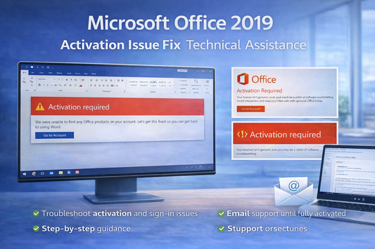 Microsoft Office 2019 – Activation Issue Fix (Technical Assistance)